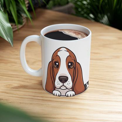 Bassethound Peek-a-Boo Mug | Best Bassethound Daddy