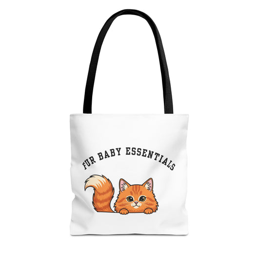 Long hair orange cat FurBaby Tote Bag