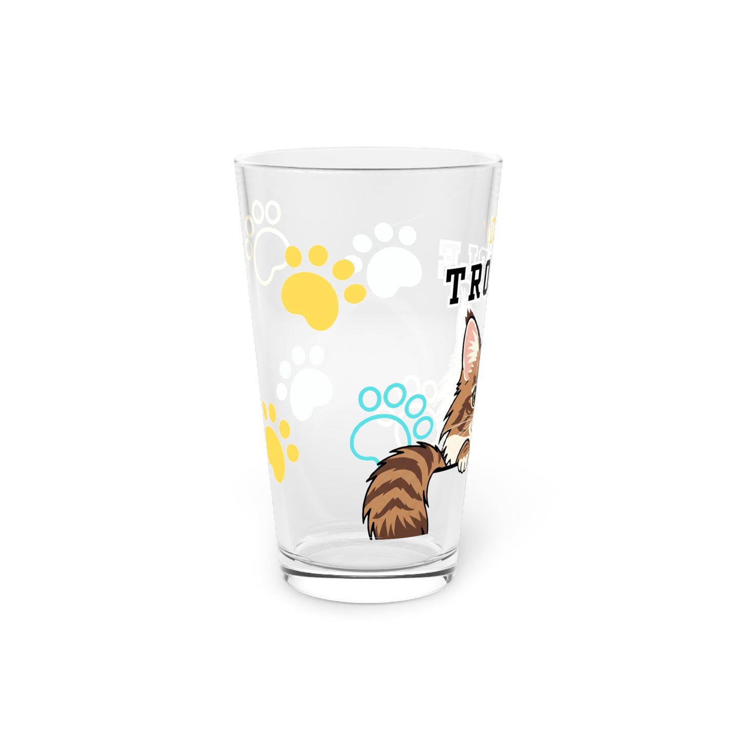 Norwegian Forest Tiny Trouble Pint Glass