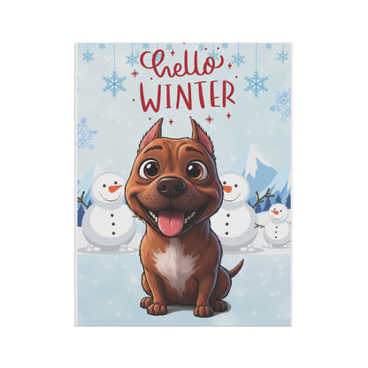 Pitbull Hello Winter Garden Banner