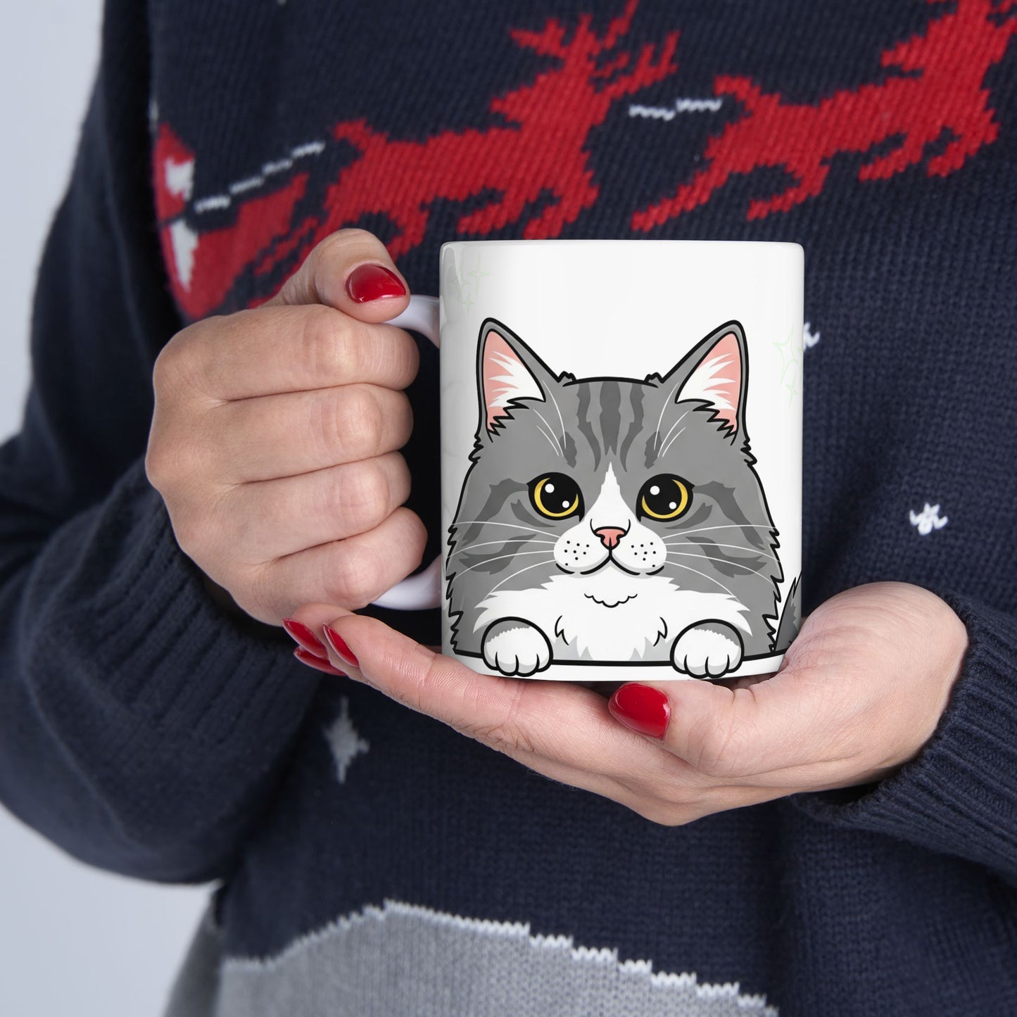 Cat Peek-a-Boo Mug | Best Cat Mama Gift