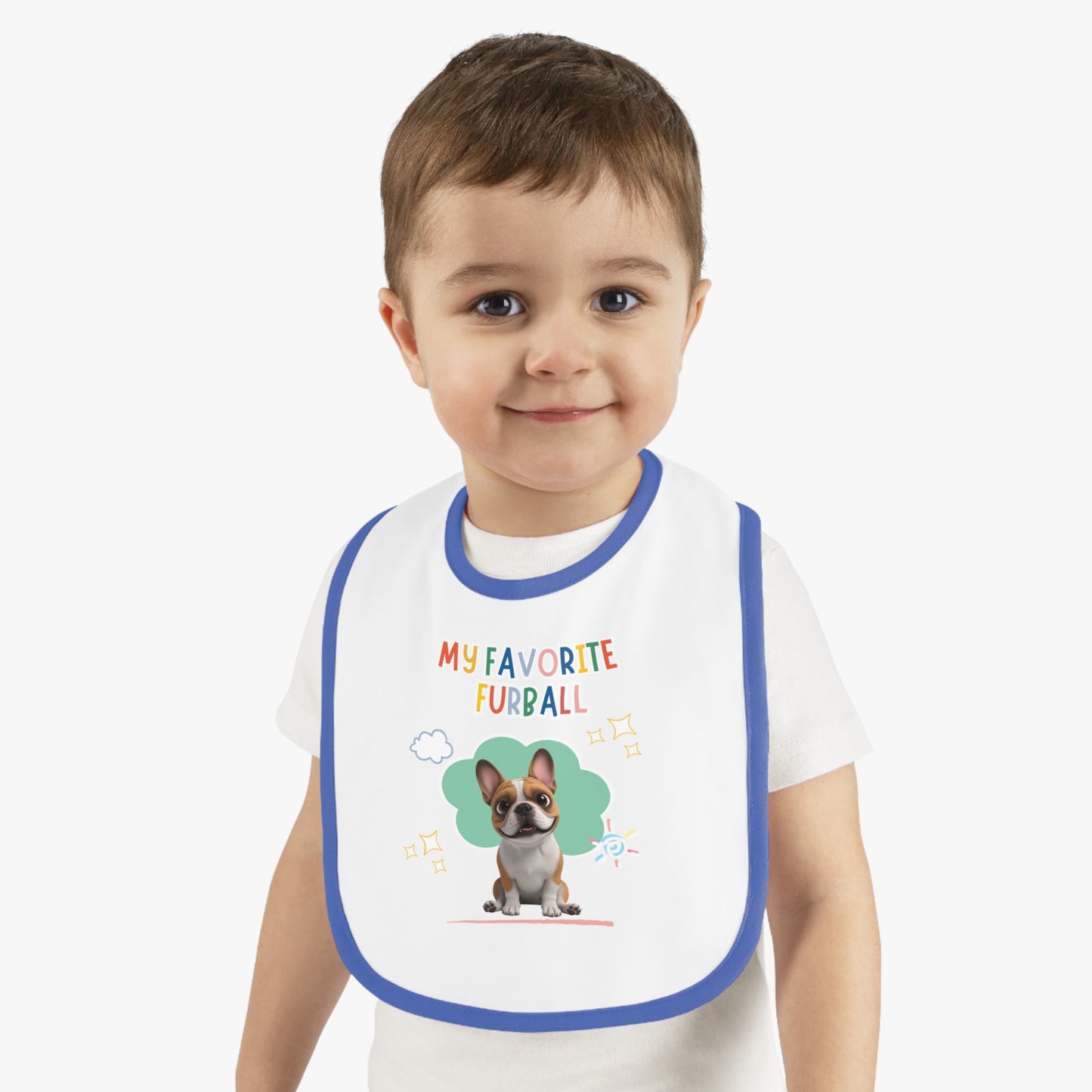 Frenchie Favorite Furball Baby Bib