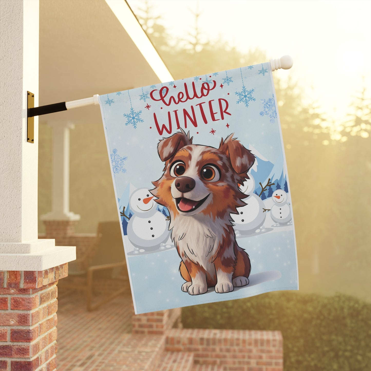 Aussie Hello Winter Garden Banner