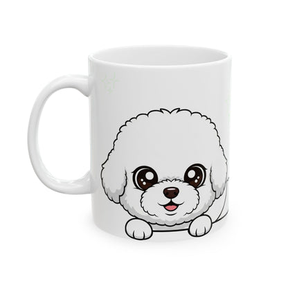 Bichon Frise Peek-a-Boo Mug | Best Bichon Frise Daddy Gift