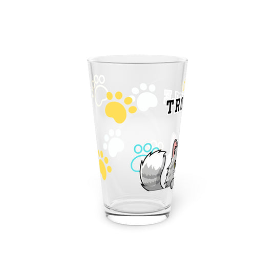 Long hair gray cat Tiny Trouble Pint Glass