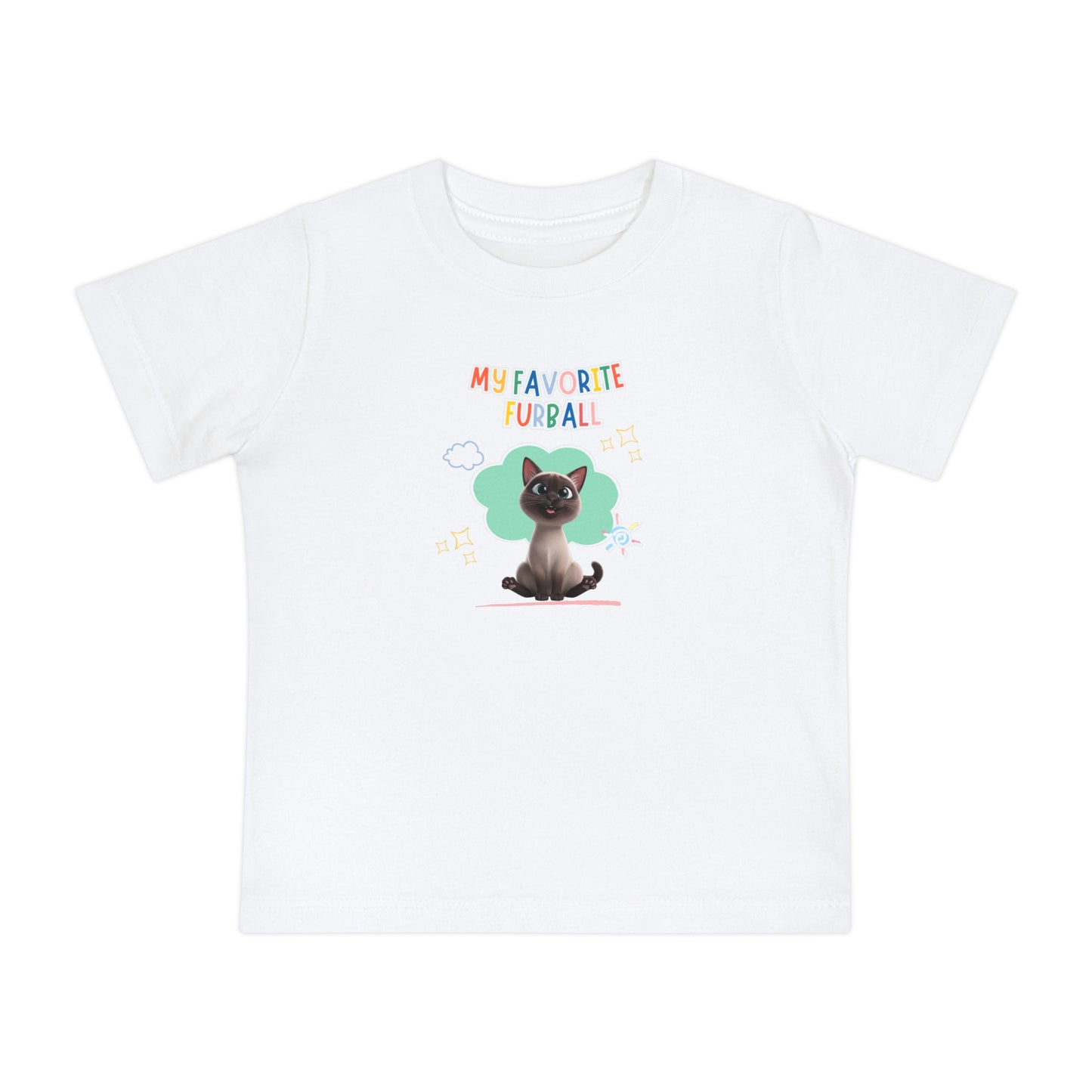Siamese Cat Favorite Furball Baby Tee
