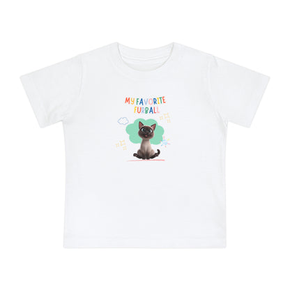 Siamese Cat Favorite Furball Baby Tee