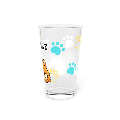 Pomeranian Tiny Trouble Pint Glass