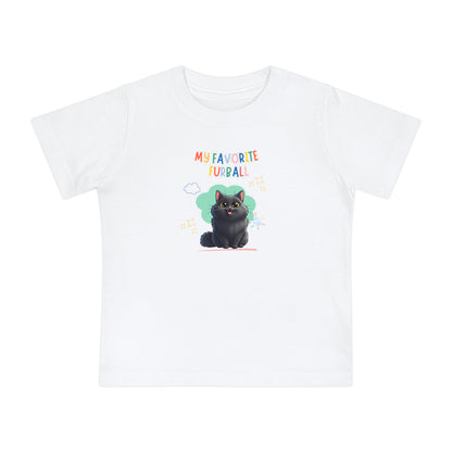 Long hair Black Cat Favorite Furball Baby Tee
