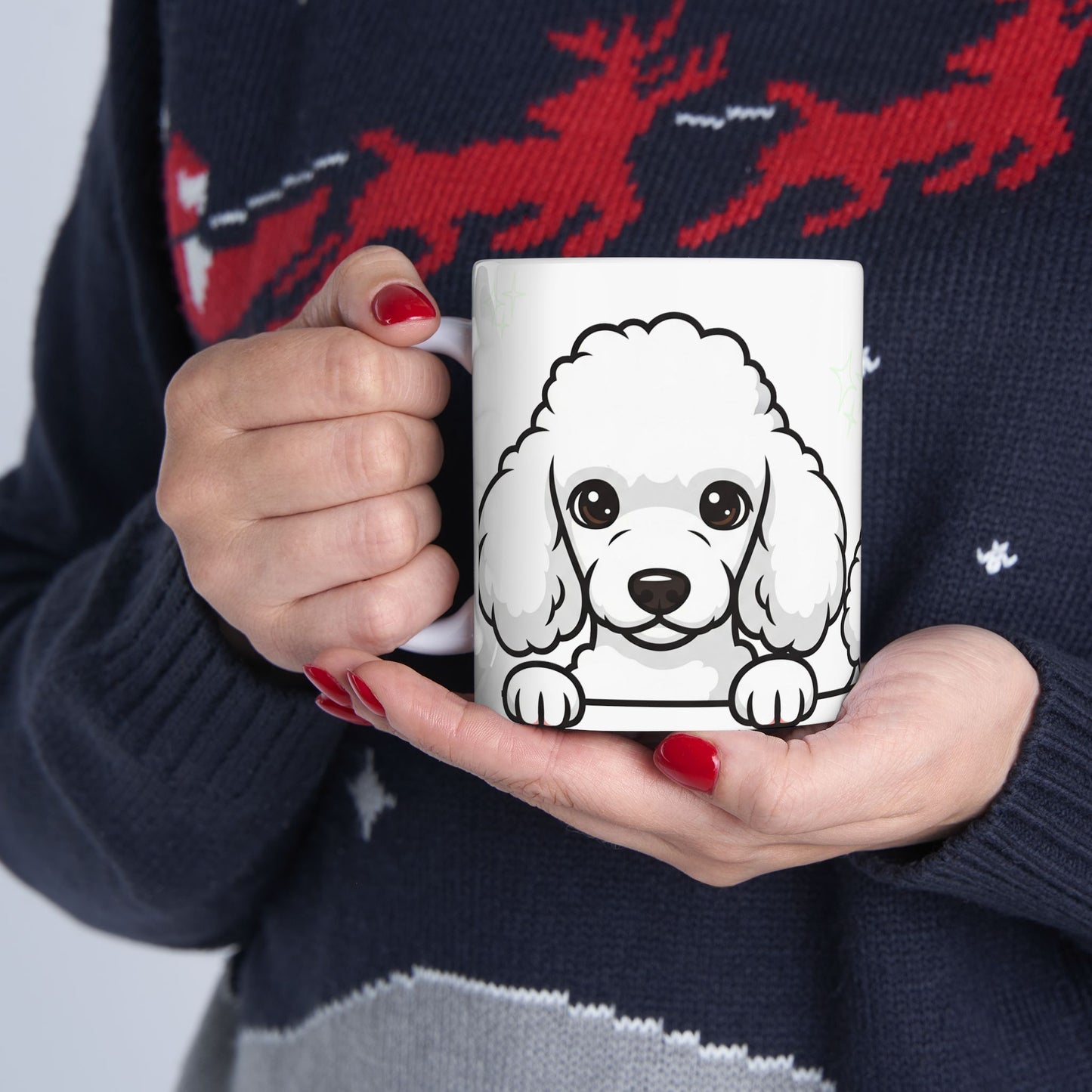 Poodle Peek-a-Boo Mug | Best Poodle Daddy Gift