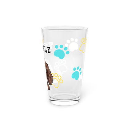Spaniel Tiny Trouble Pint Glass