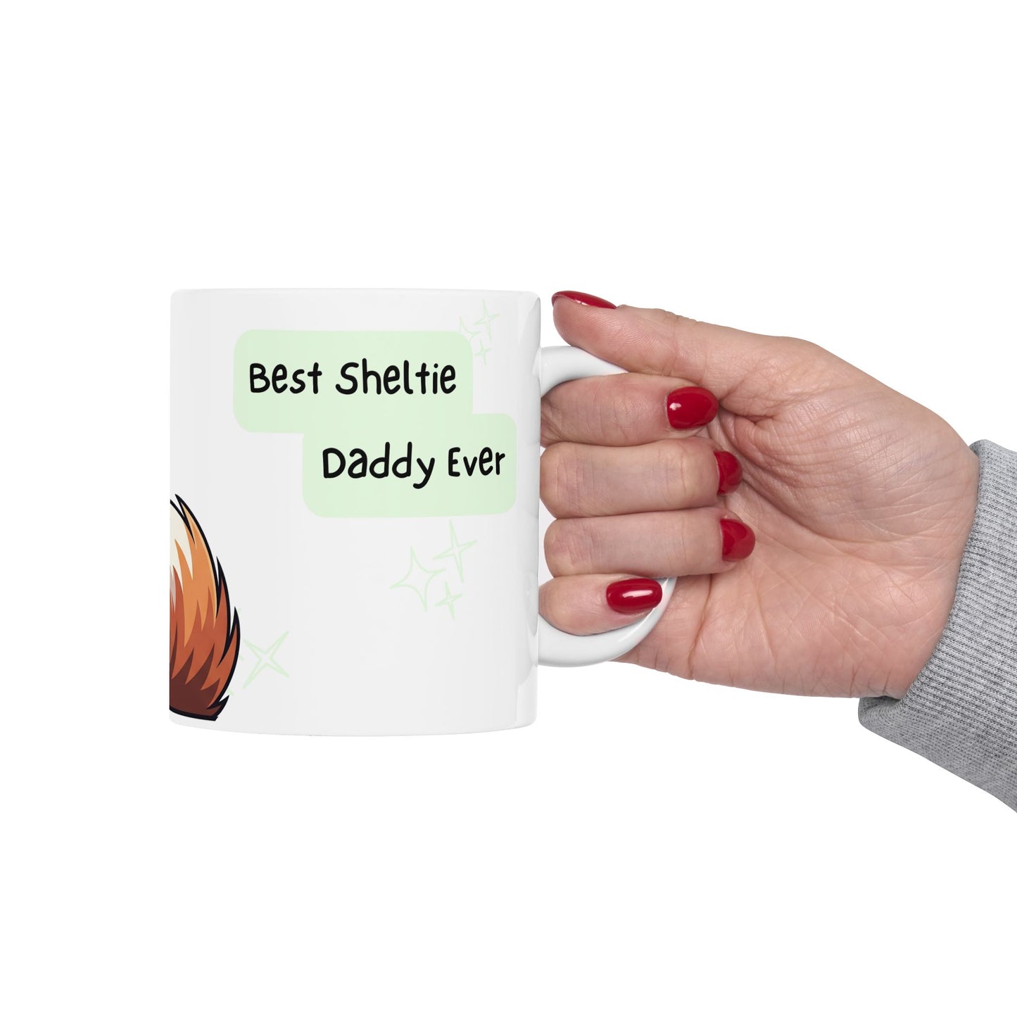 Sheltie Peek-a-Boo Mug | Best Sheltie Daddy Gift
