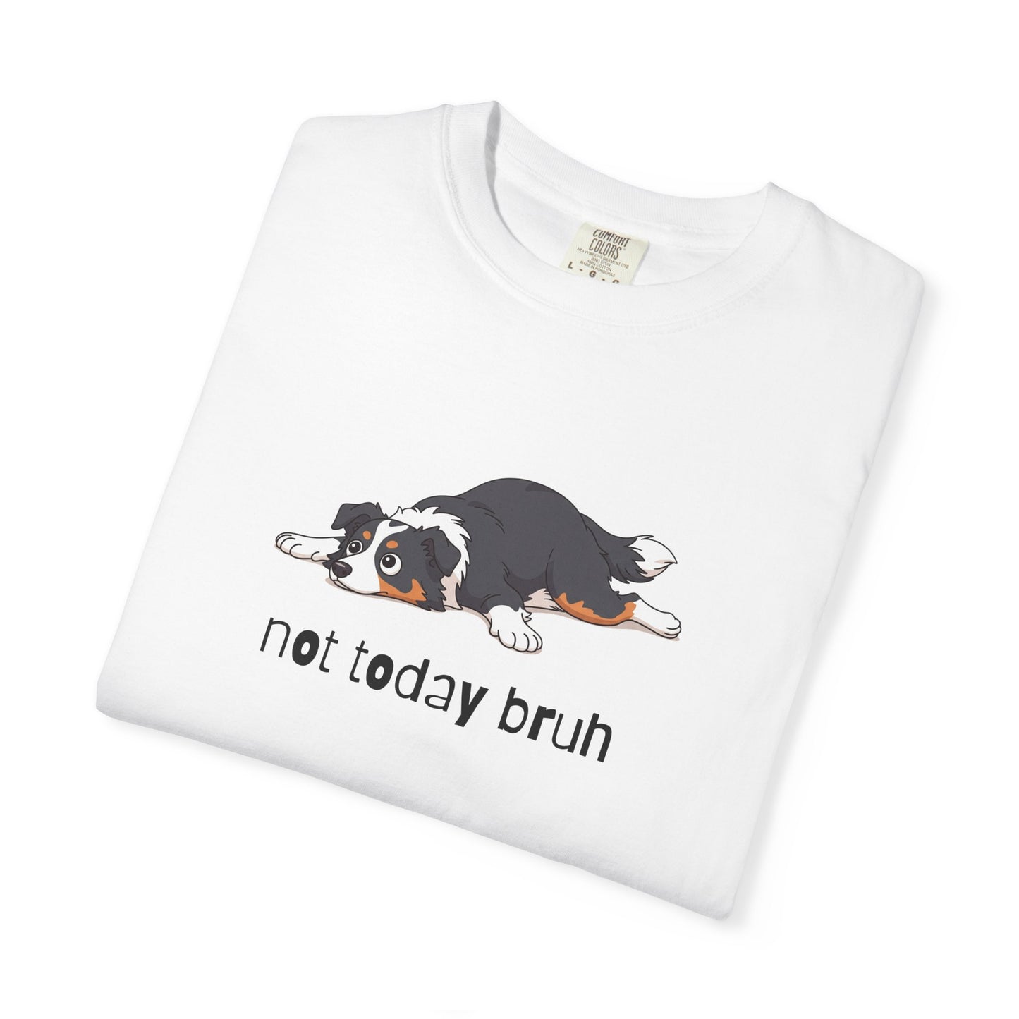 Border Collie Not Today Bruh T-Shirt