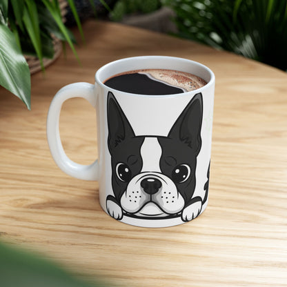 Boston Terrier Peek-a-Boo Mug | Best Boston Terrier Daddy Gift