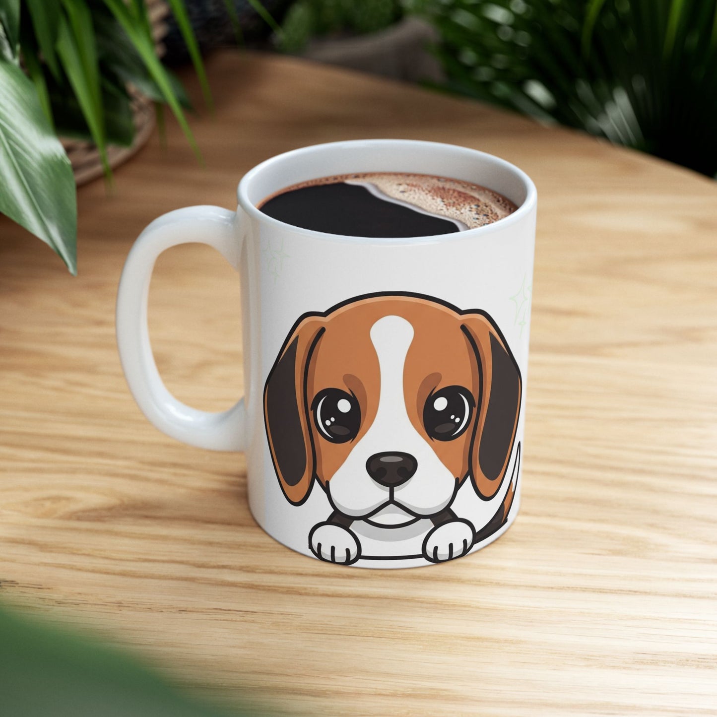 Beagle Peek-a-Boo Mug | Best Beagle Daddy Gift