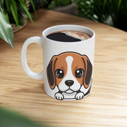 Beagle Peek-a-Boo Mug | Best Beagle Daddy Gift