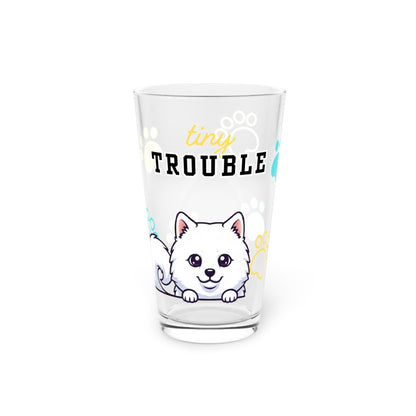 Samoyed Tiny Trouble Pint Glass
