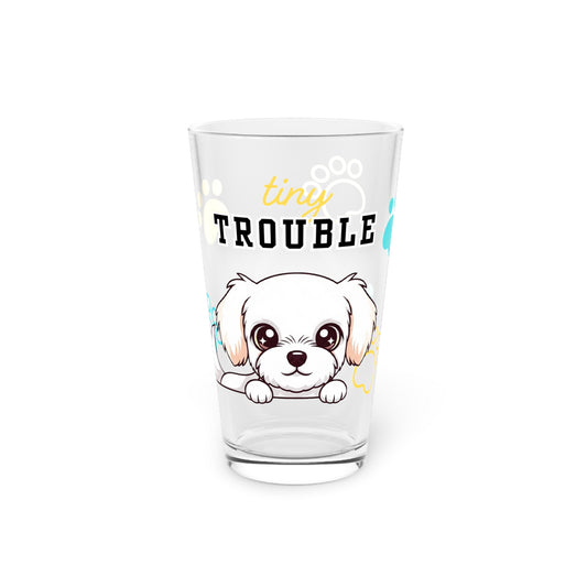 Maltese Tiny Trouble Pint Glass