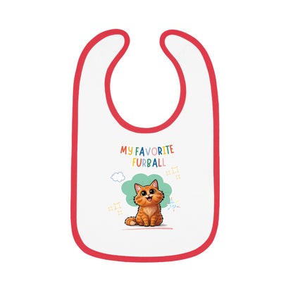 Long hair Orange Cat Favorite Furball Baby Bib