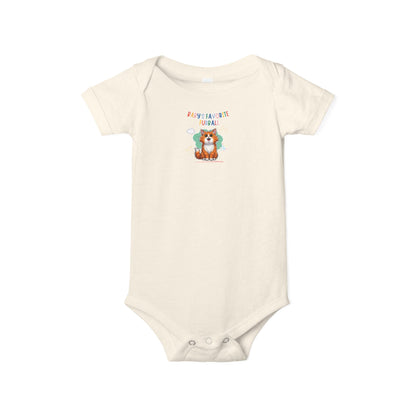 Long hair bi-color orange cat Favorite Furball Onesie