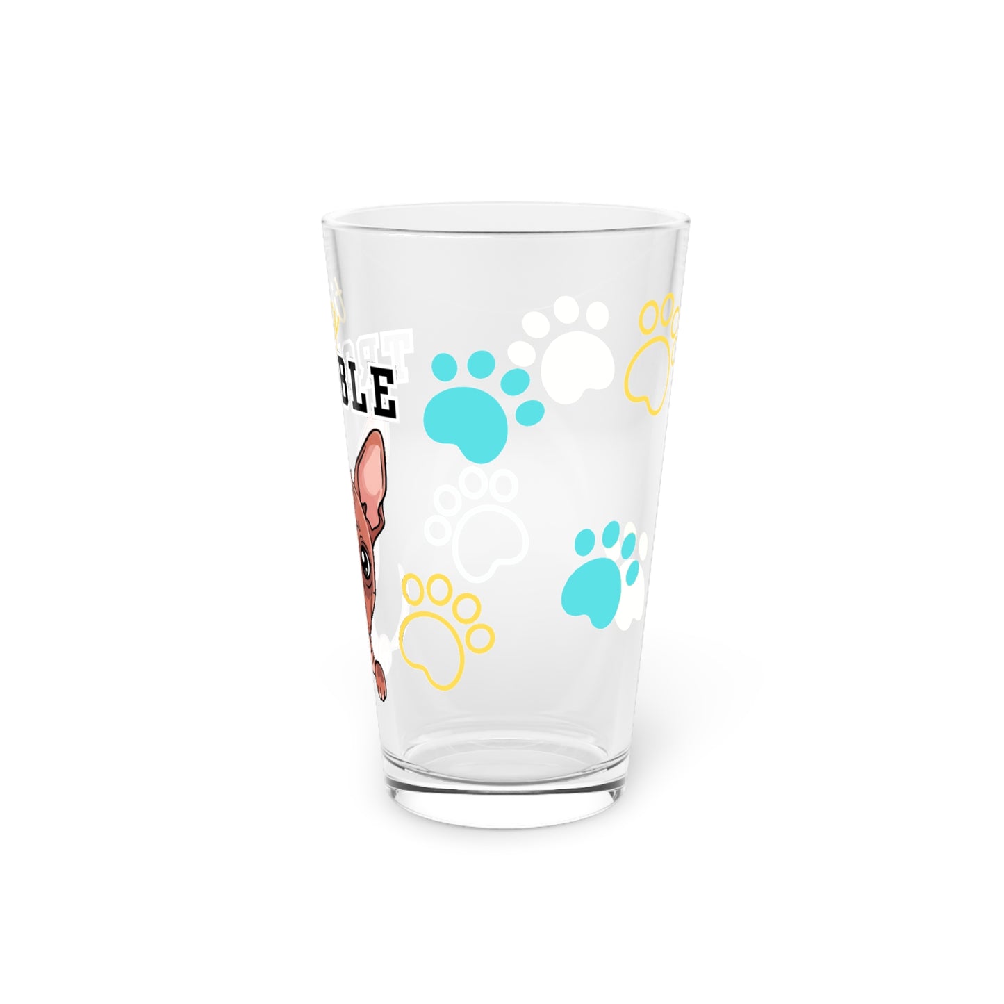 Hairless Dog Tiny Trouble Pint Glass