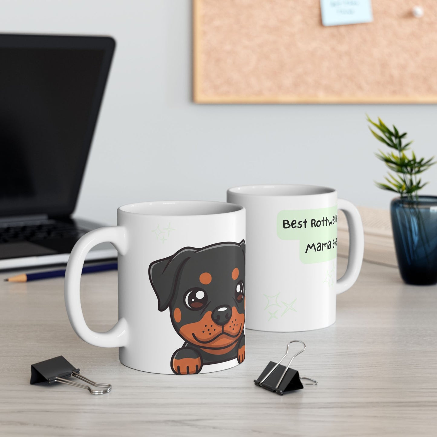 Rottweiler Peek-a-Boo Mug | Best Rottweiler Mama Gift