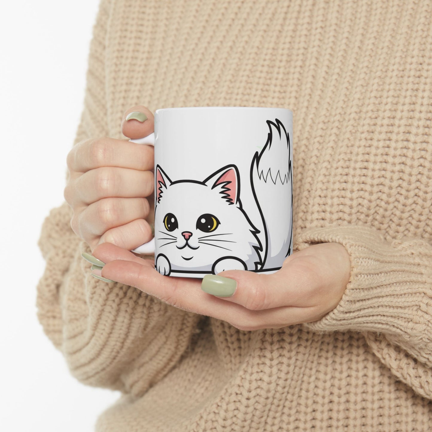 Cat Peek-a-Boo Mug | Best Cat Daddy Gift