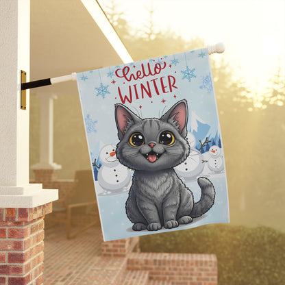 Selkirk Rex Hello Winter Garden Banner