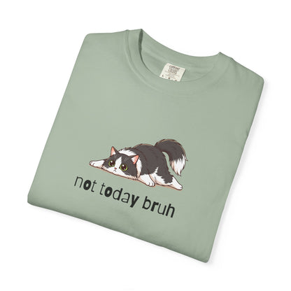 Long hair tuxedo cat Not Today Bruh T-Shirt