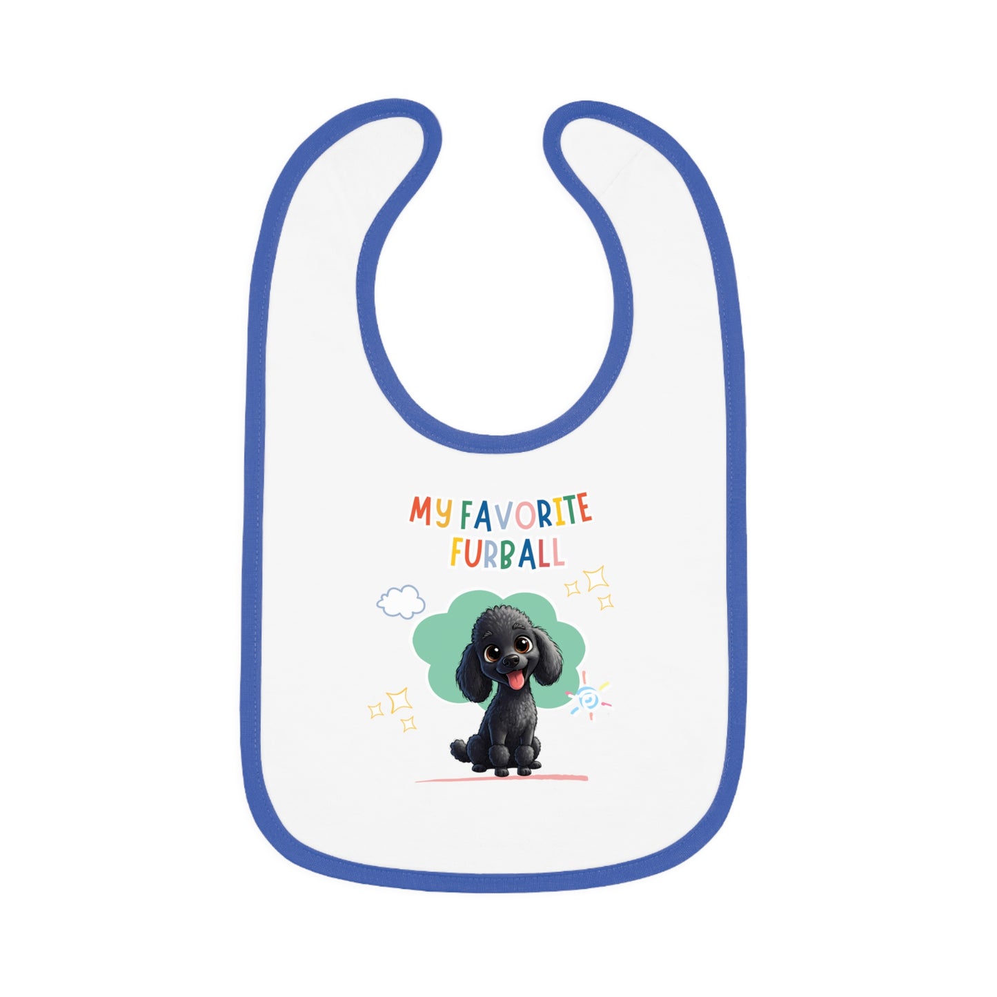 Poodle Favorite Furball Baby Bib
