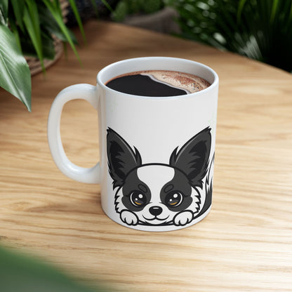 Papillon Peek-a-Boo Mug | Best Papillon Daddy Gift