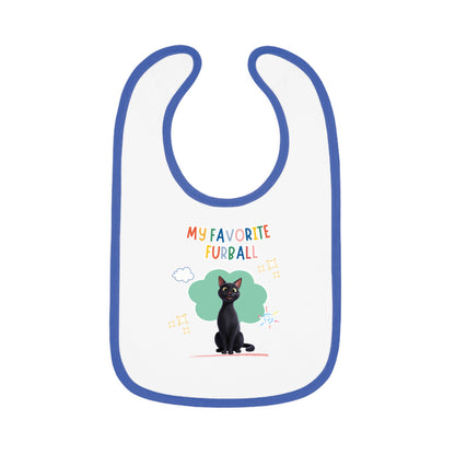 Shorthair Black Cat Favorite Furball Baby Bib