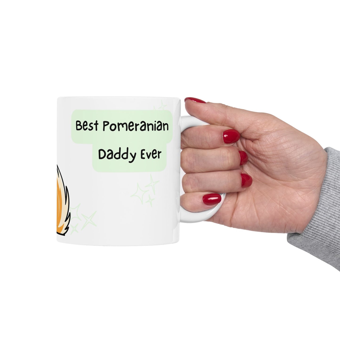 Pomeranian Peek-a-Boo Mug | Best Pomeranian Daddy Gift
