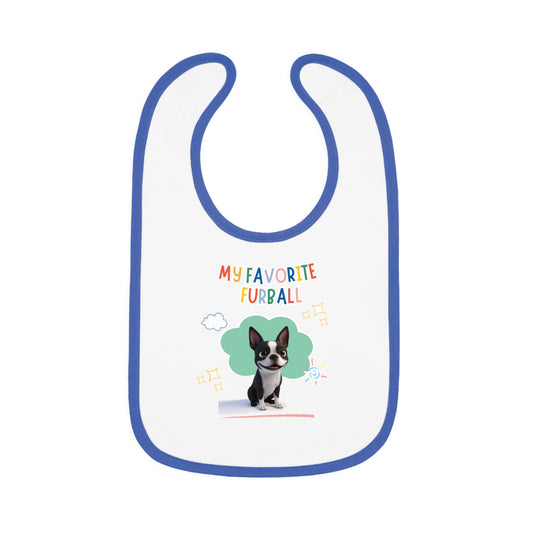 Boston Terrier Favorite Furball Baby Bib