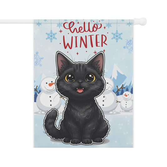 Selkirk Rex Hello Winter Garden Banner