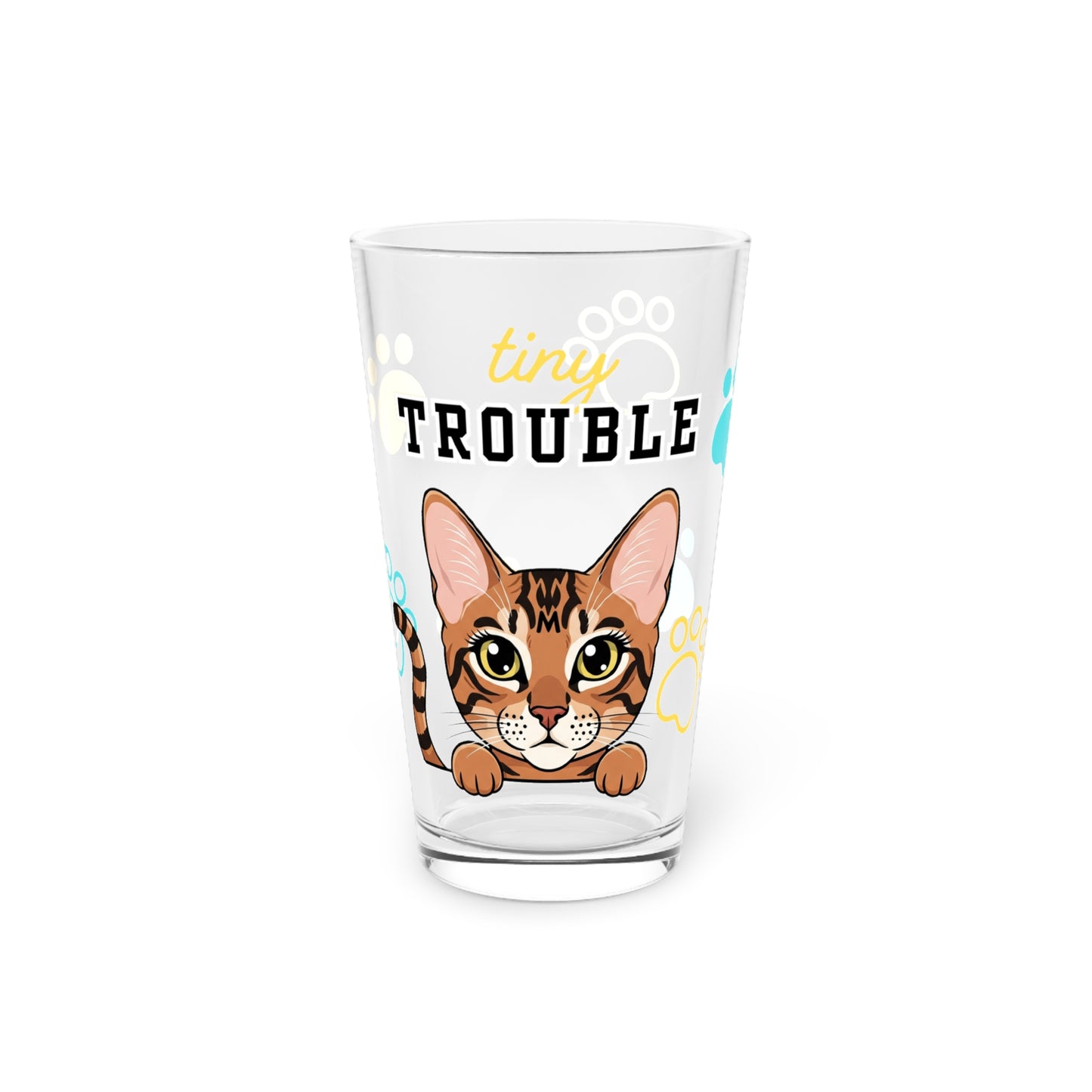 Egyptian Mau Tiny Trouble Pint Glass
