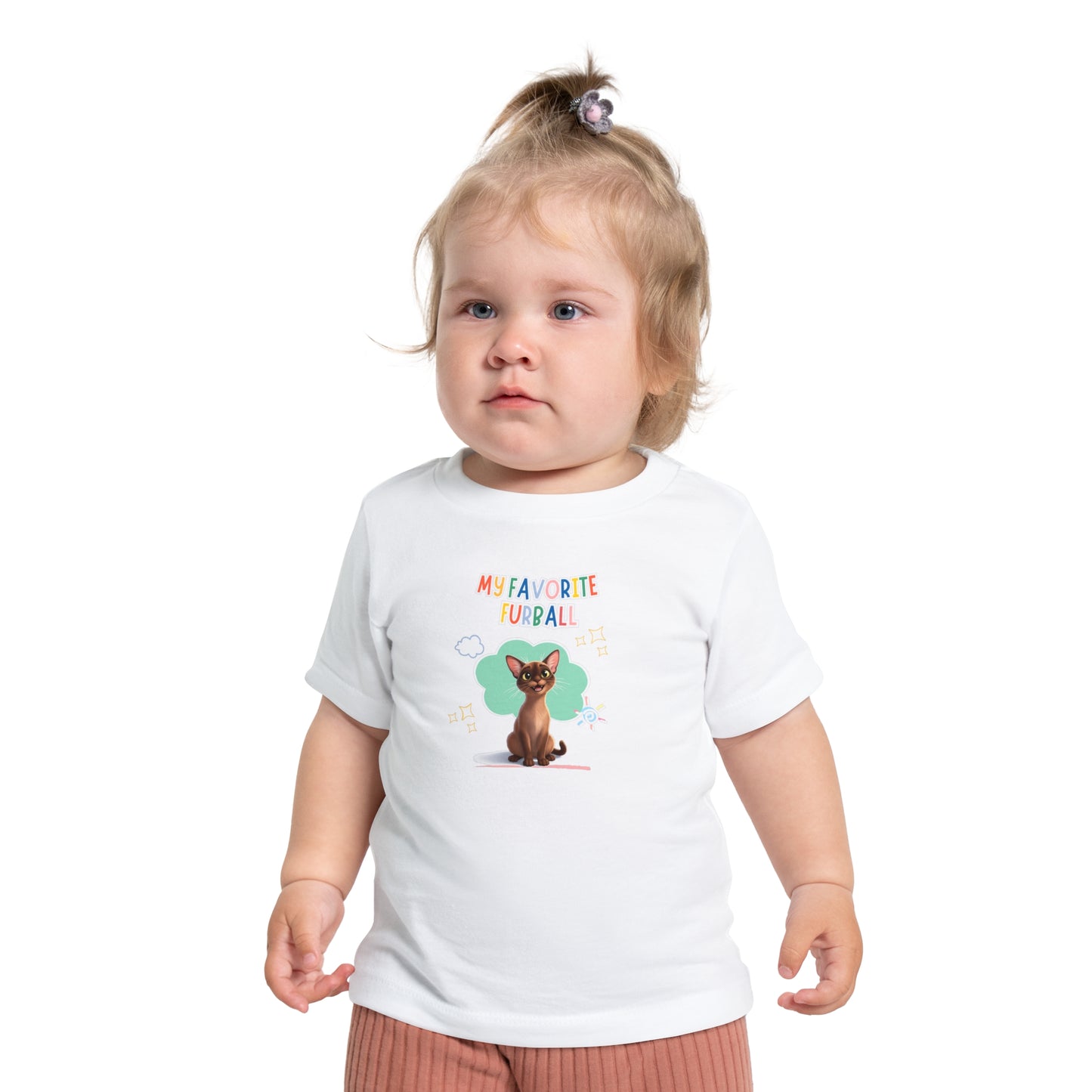 Short hair brown cat Favorite Furball Baby Tee
