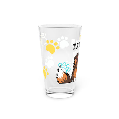 Sheltie Tiny Trouble Pint Glass