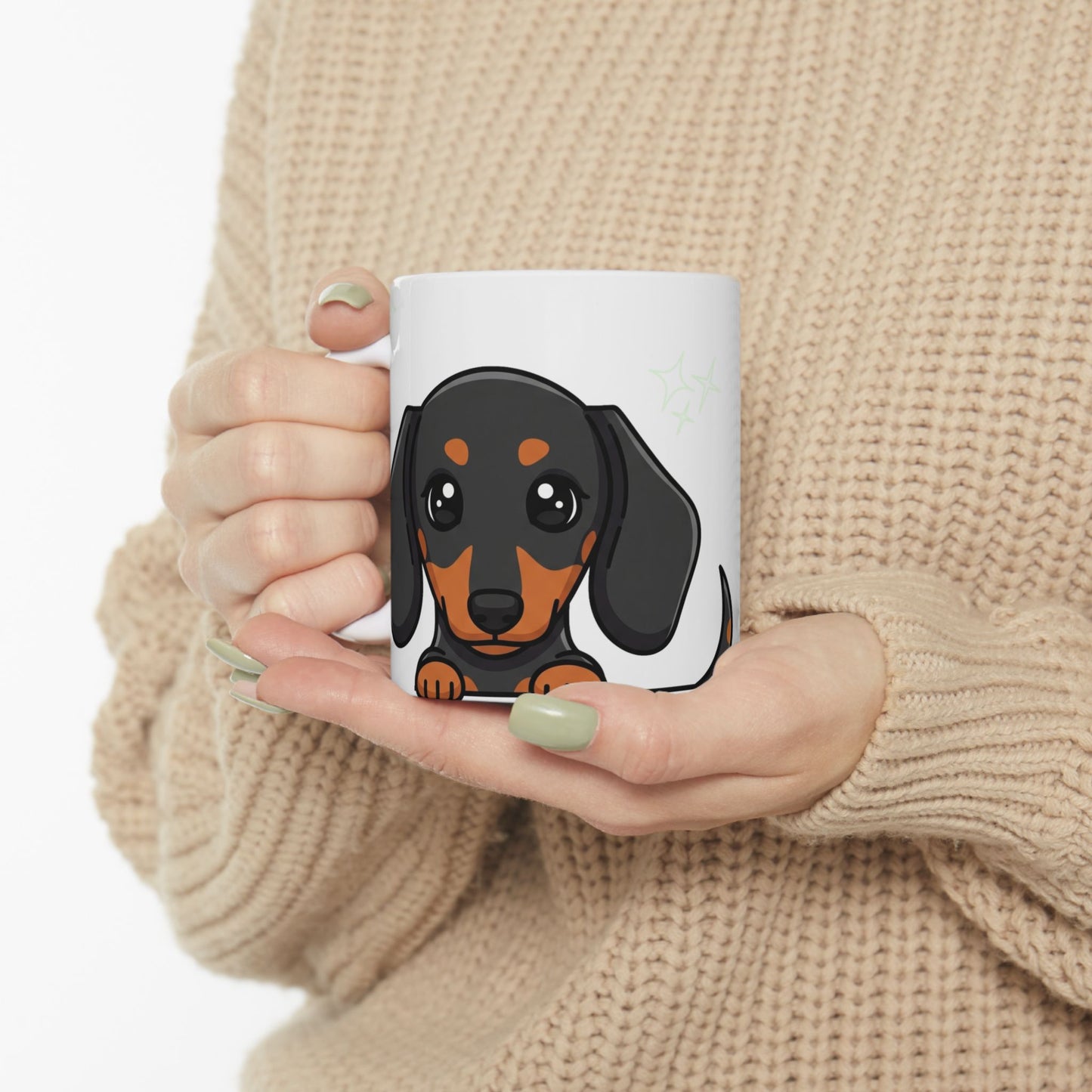 Dachshund Peek-a-Boo Mug | Best Weenie Daddy Gift