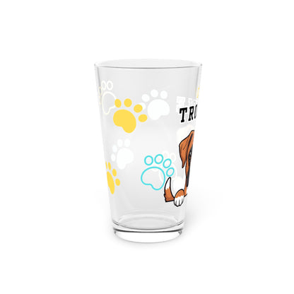 Boxer Tiny Trouble Pint Glass