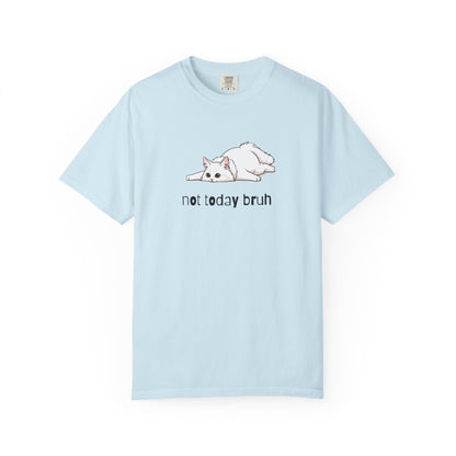 Long hair white cat Not Today Bruh T-Shirt