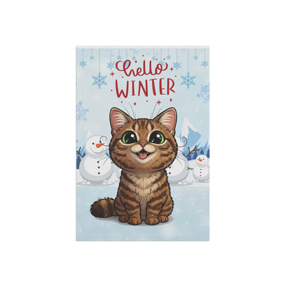 LaPerm Hello Winter Garden Banner