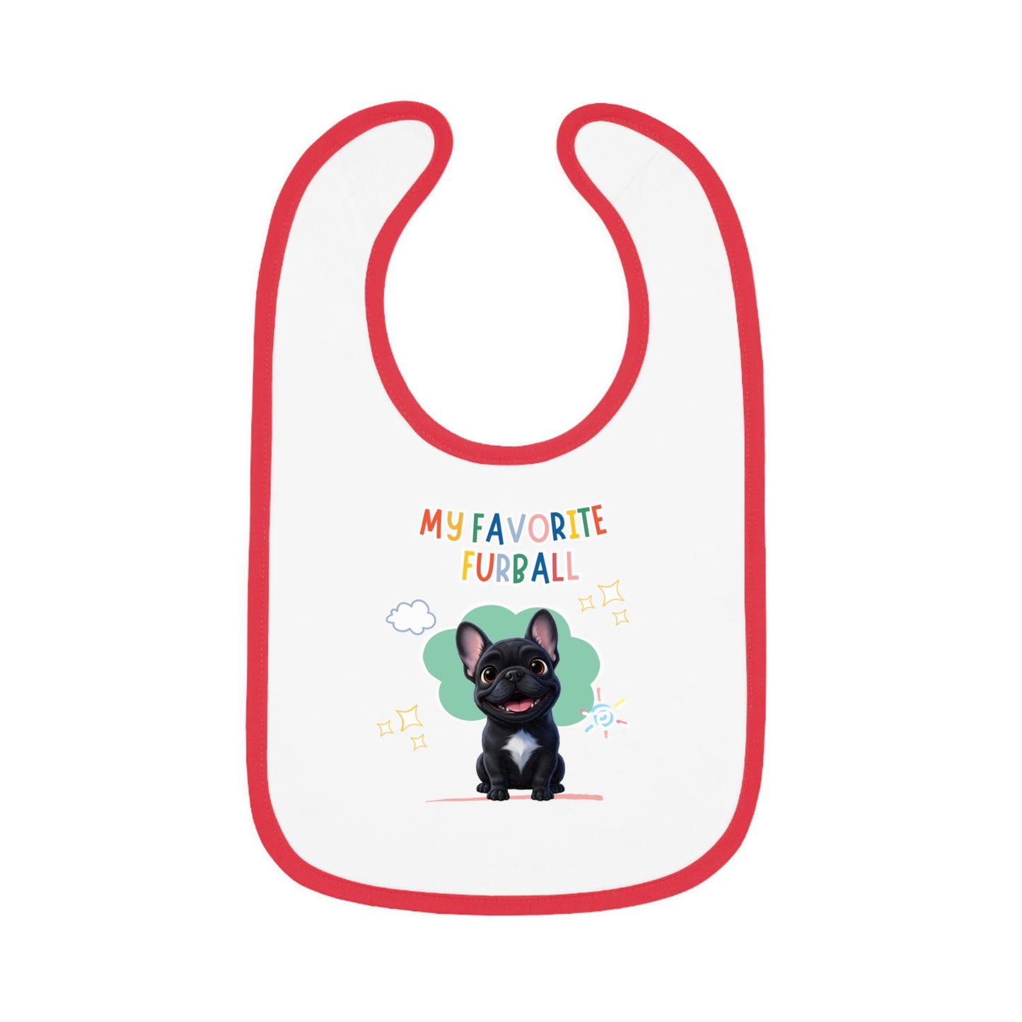 Frenchie Favorite Furball Baby Bib