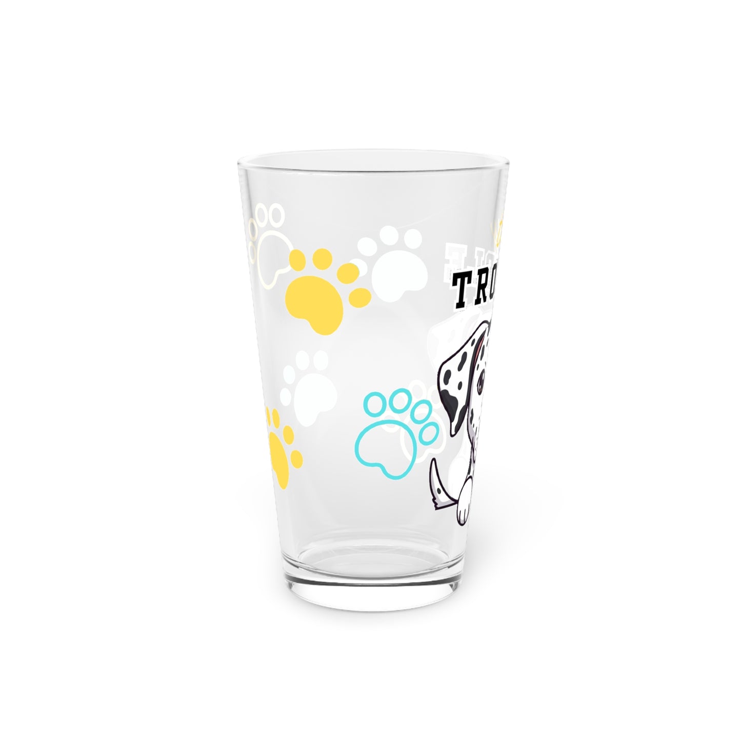 Dalmation Tiny Trouble Pint Glass