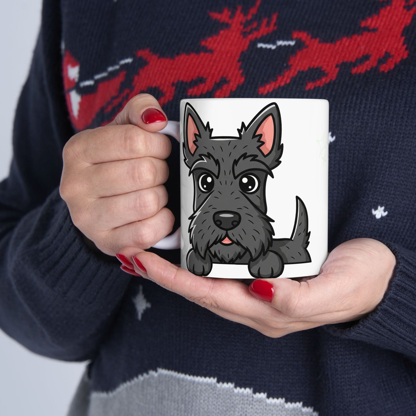 Scottish Terrier Peek-a-Boo Mug | Best Scottie Mama Gift