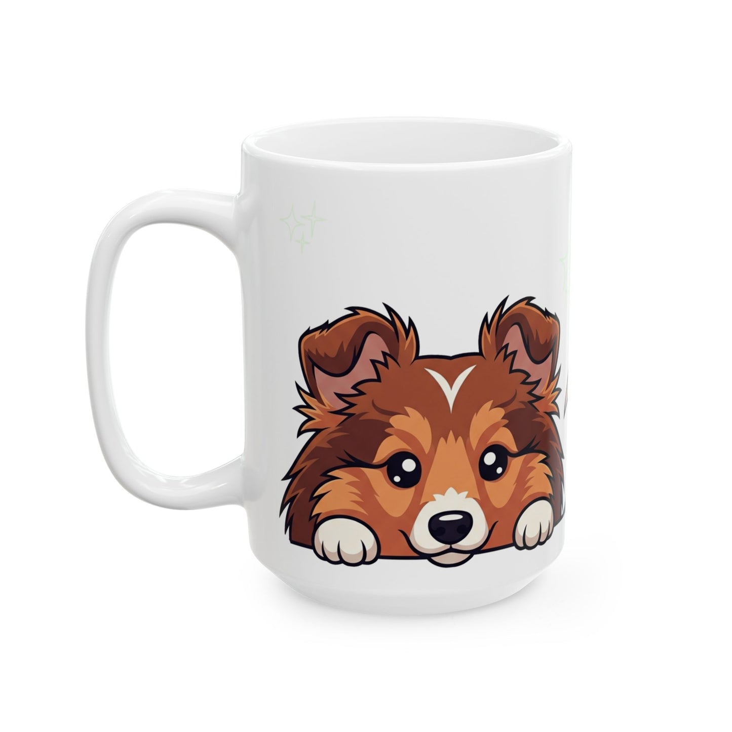 Sheltie Peek-a-Boo Mug | Best Sheltie Daddy Gift