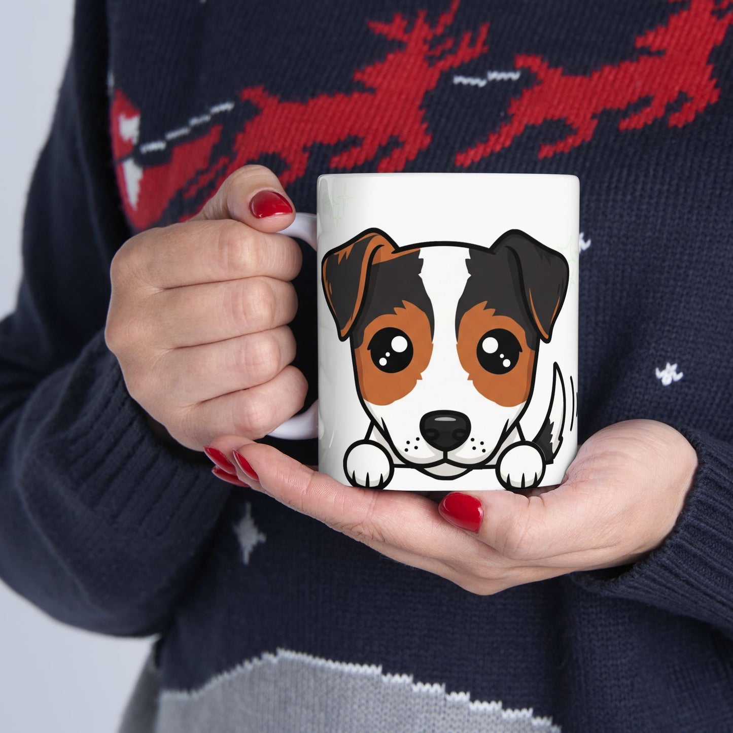 Jack Russell Terrier Peek-a-Boo Mug | Best Jack Russell Mama