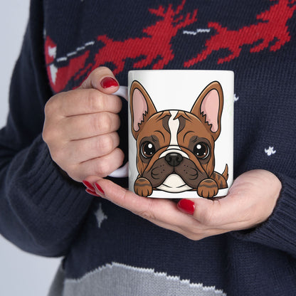 French Bulldog Peek-a-Boo Mug | Best Frenchie Daddy Gift