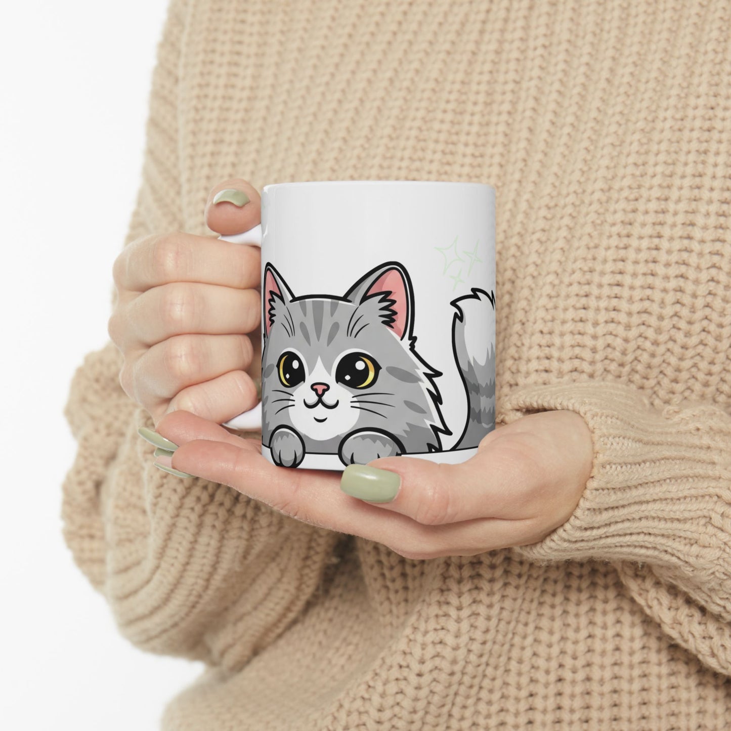 Cat Peek-a-Boo Mug | Best Cat Mama Gift