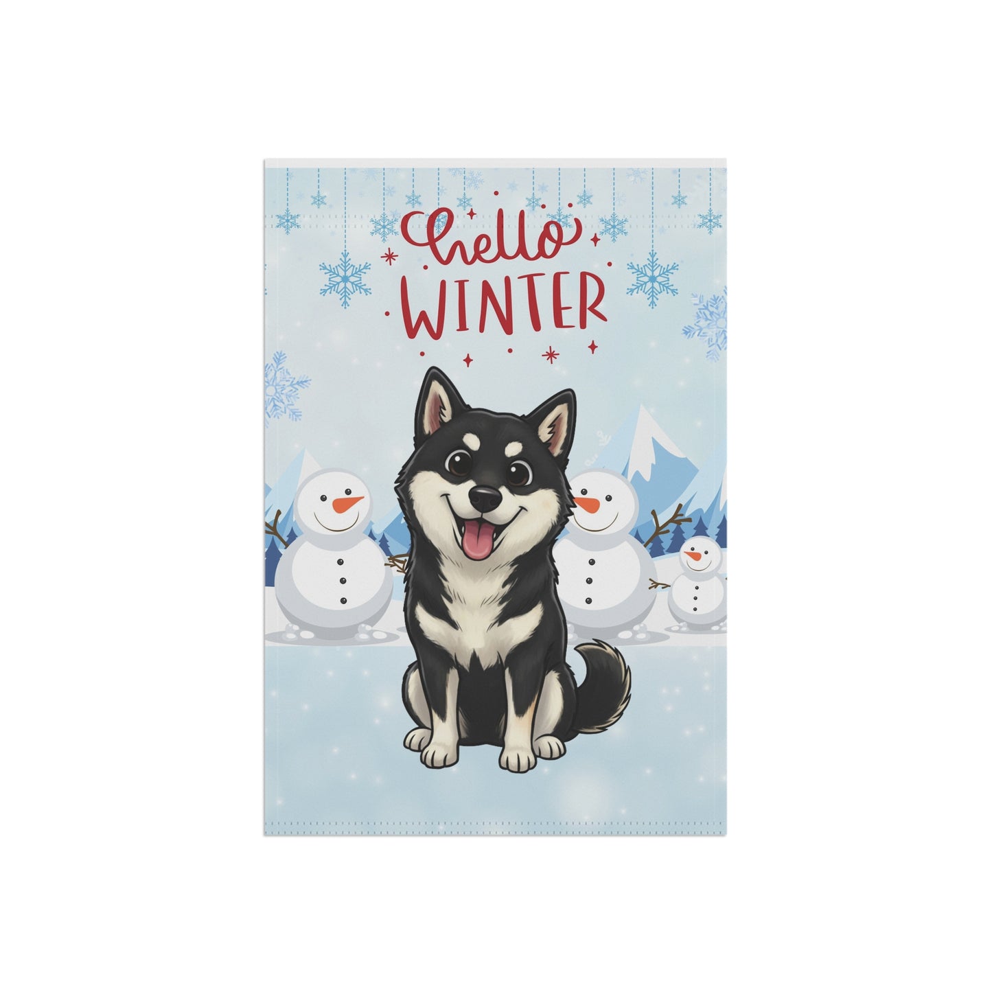 Shiba Hello Winter Garden Banner